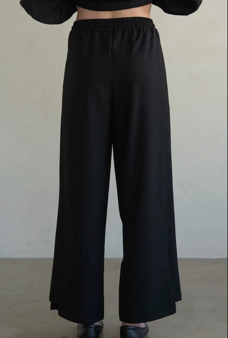 Wide Leg Drawstring Trousers