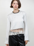 Light Grey Tassel Top