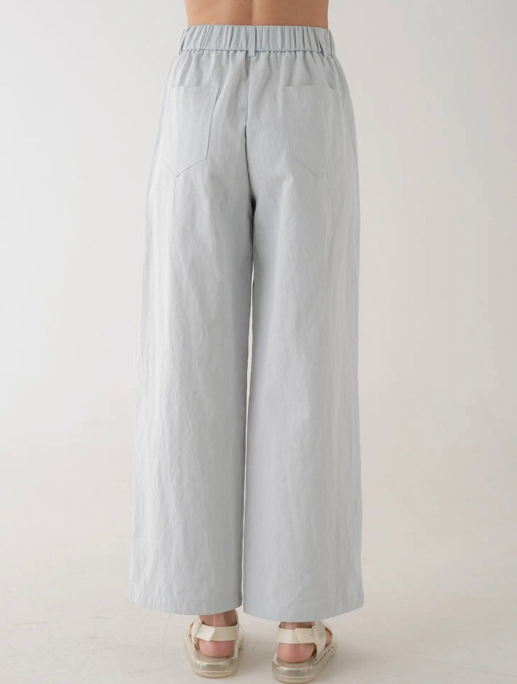 Light Blue Tailored Straight Leg Trousers