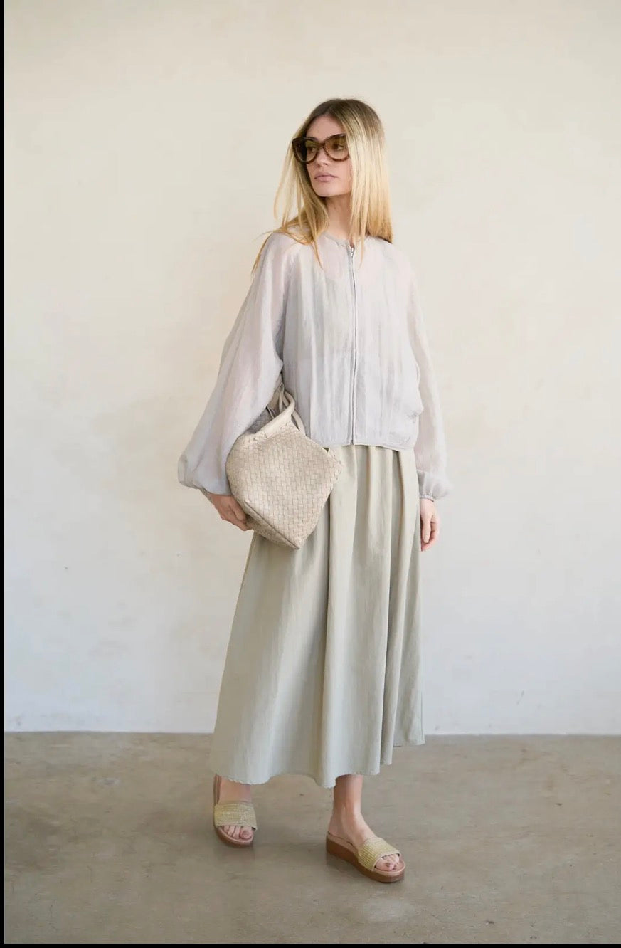 Sheer Zip Up Lightweight Jacket