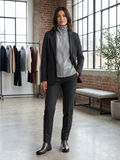 Grey Blazer With Detachable Knit Sweater
