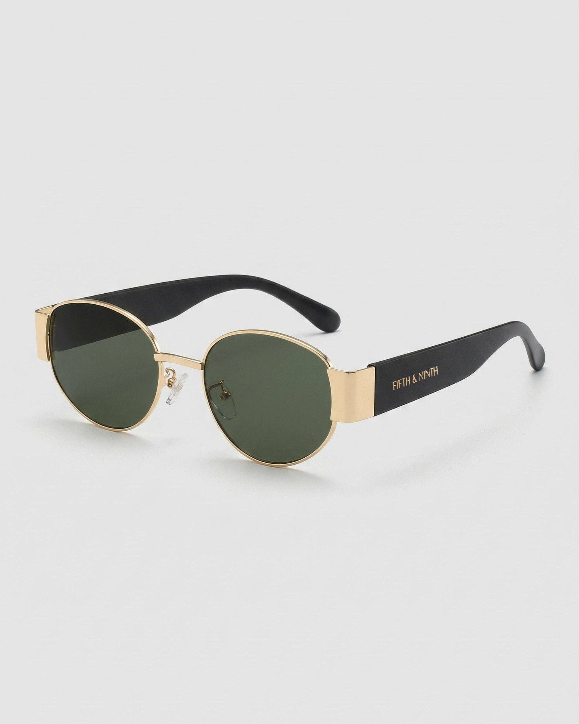 Elliott Polarized Sunglasses: Green/Gold