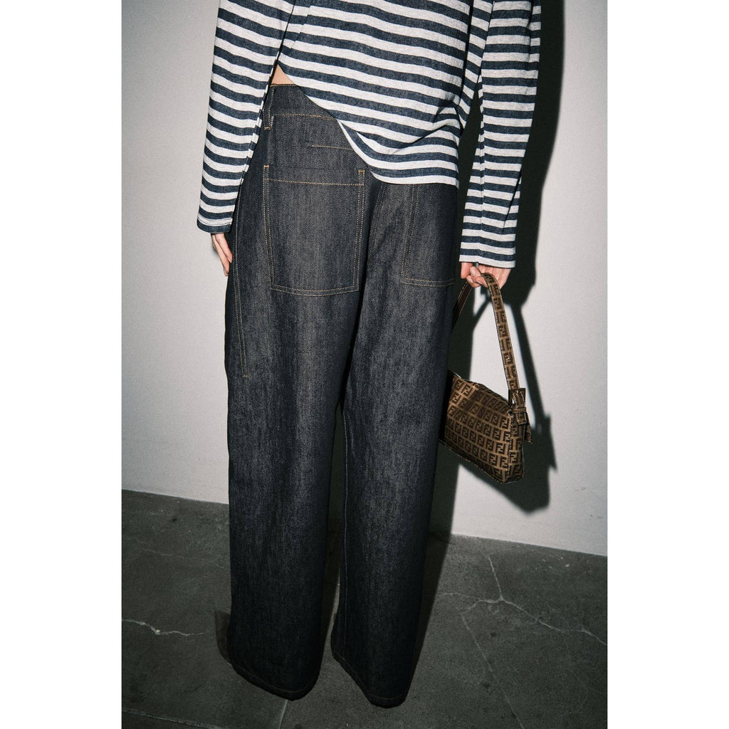 Brynn Sculpted Wide Leg Indigo Jeans