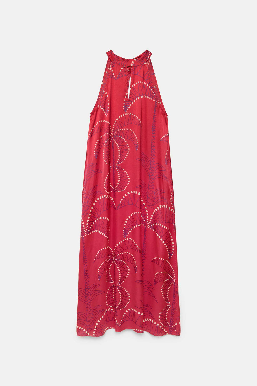 Printed Satin Dress