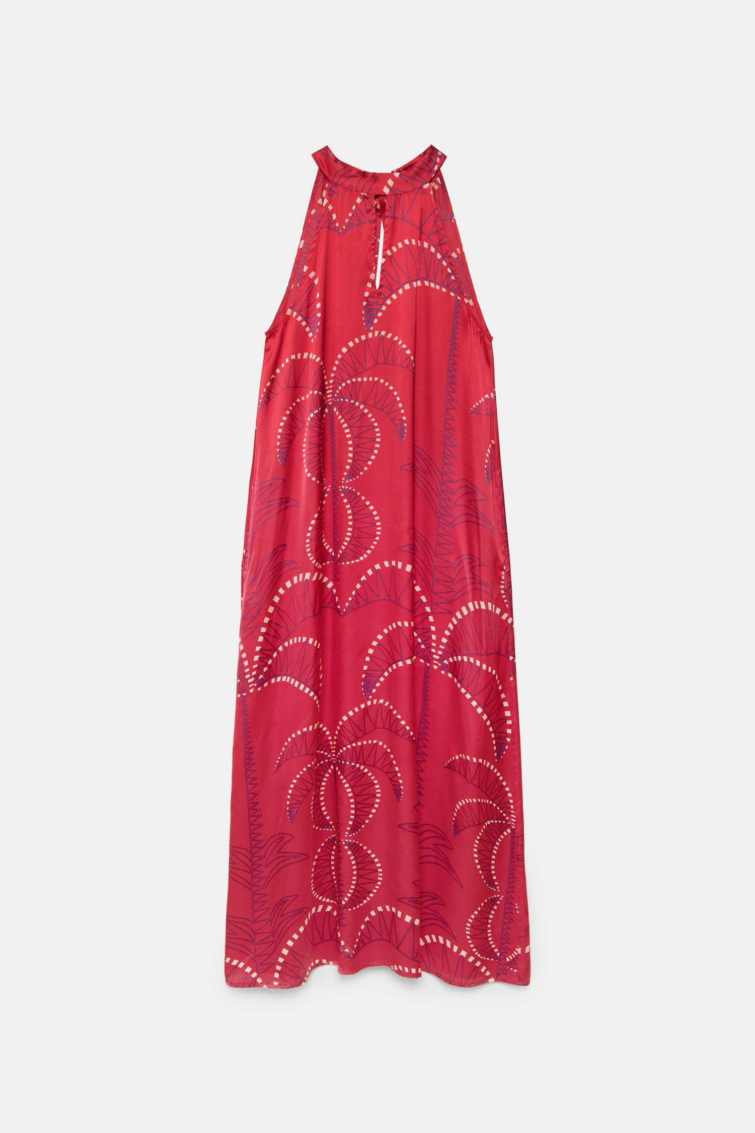 Printed Satin Dress