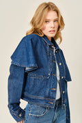 Removable Cape Denim Jacket