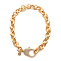 Chunky Hammered Rolo: Gold / 16"