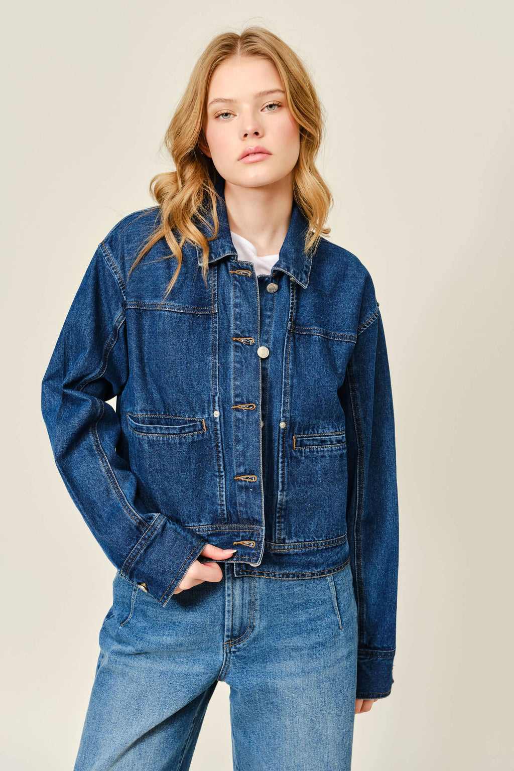 Removable Cape Denim Jacket