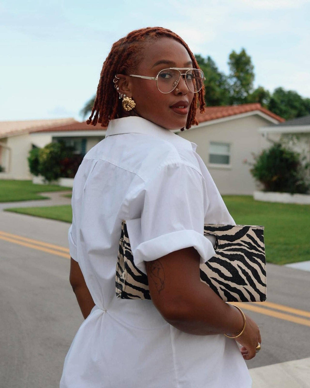 Spencer Blue Light Glasses: Gold Sunglasses