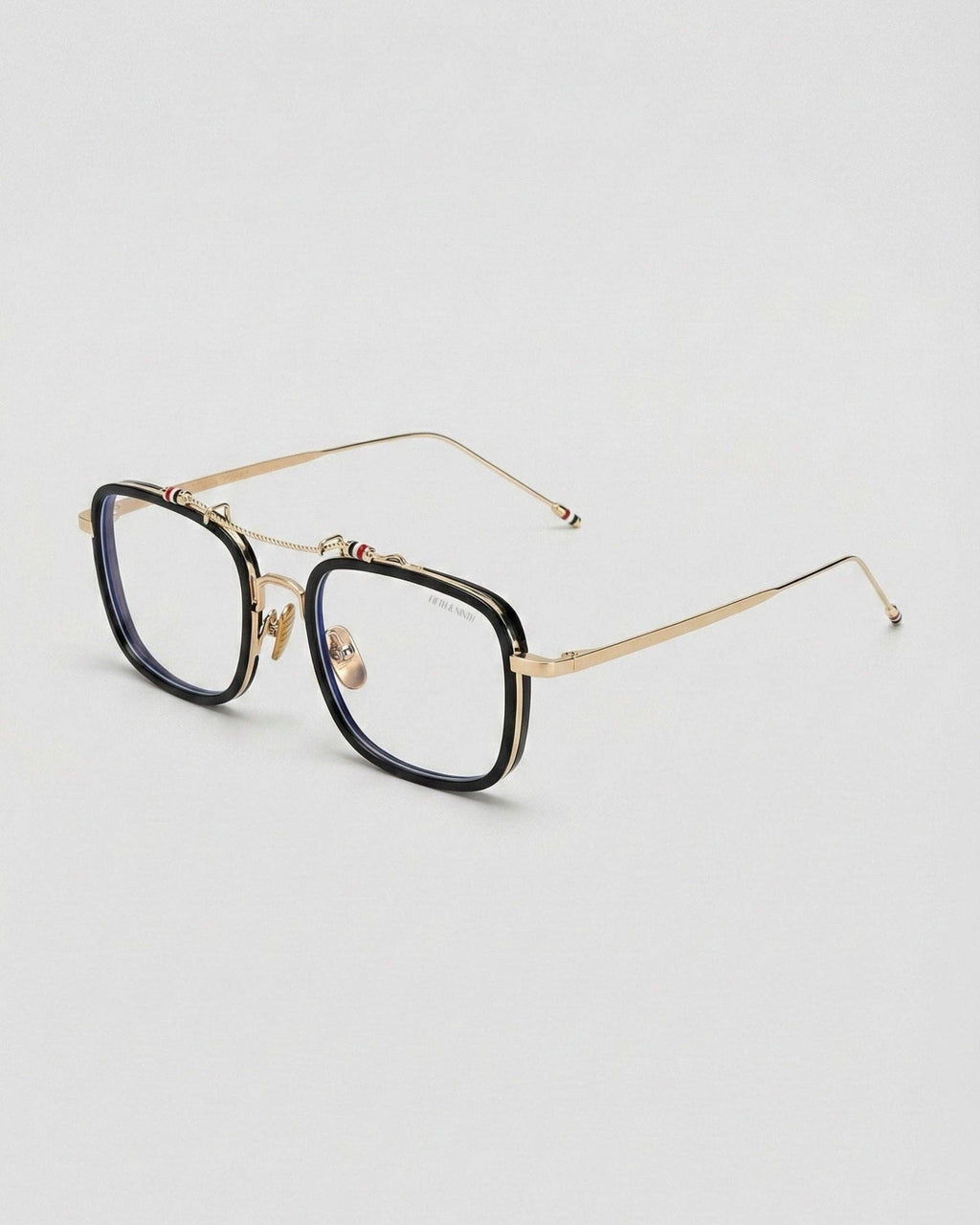 Mira Blue Light Glasses: Black/Gold