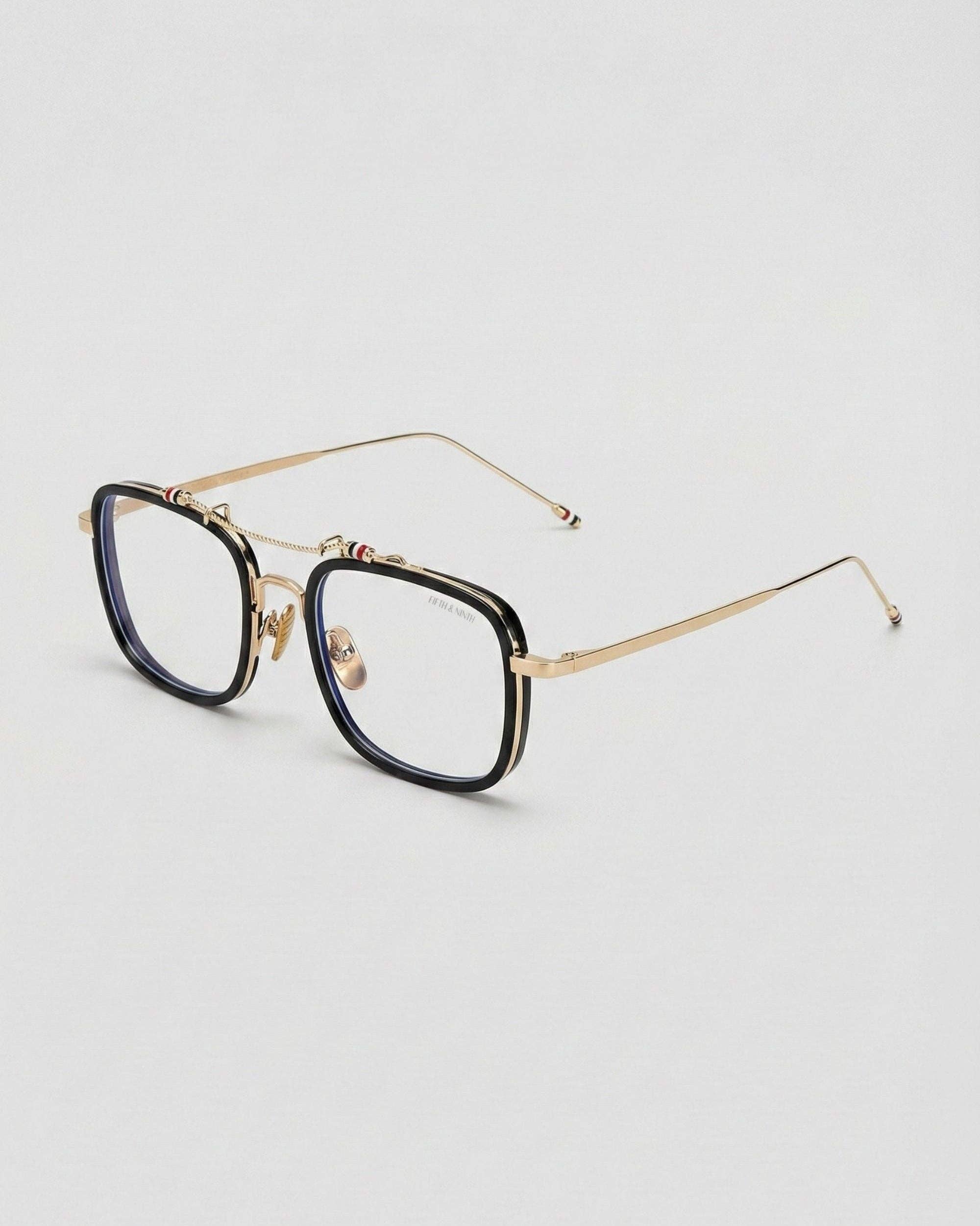 Mira Blue Light Glasses: Black/Gold