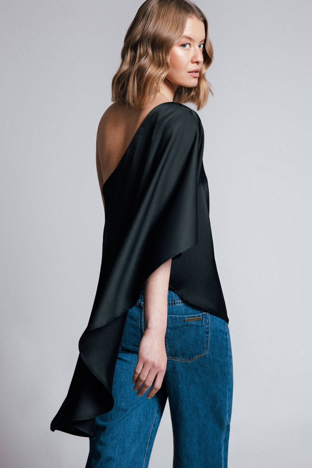 Asymmetric Satin Top