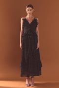 Black Polka Dot Ruffle Dress