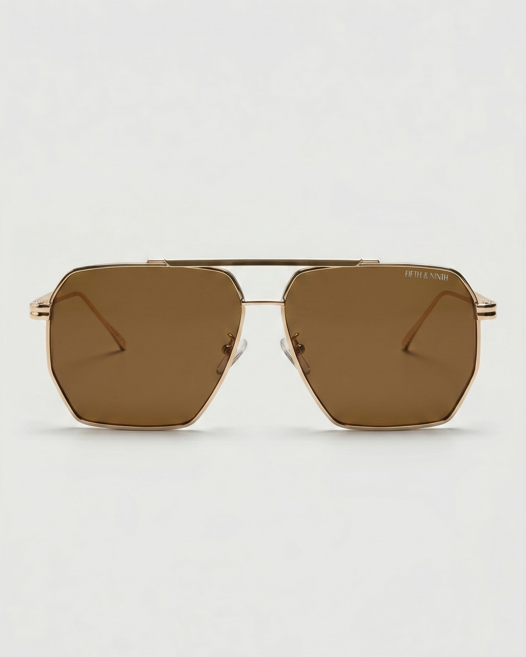 Goldie Brown/Gold Sunglasses