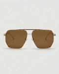 Goldie Brown/Gold Sunglasses