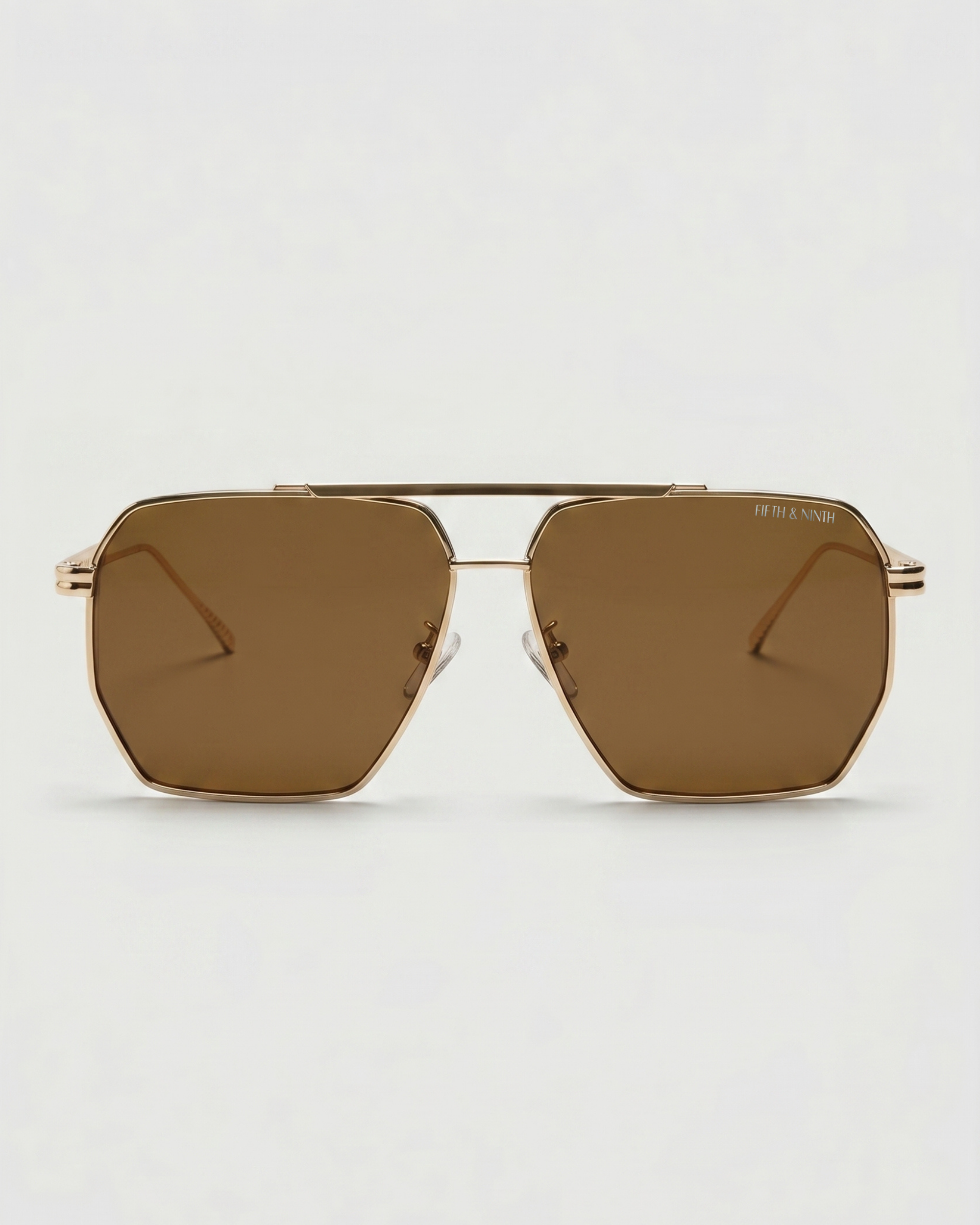 Goldie Brown/Gold Sunglasses