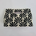 Aurora cut out handle Clutch White/ Black