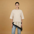 Layered Sweatshirt With Lace Hem