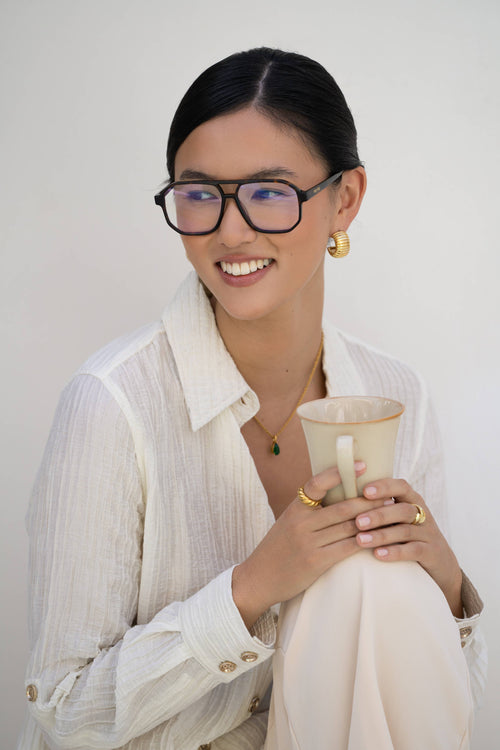 Billie Blue Light Readers Reading Glasses Unisex Eyeglasses : Dark Tortoise / +1