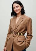 Brown Double Buckle Waist Belt