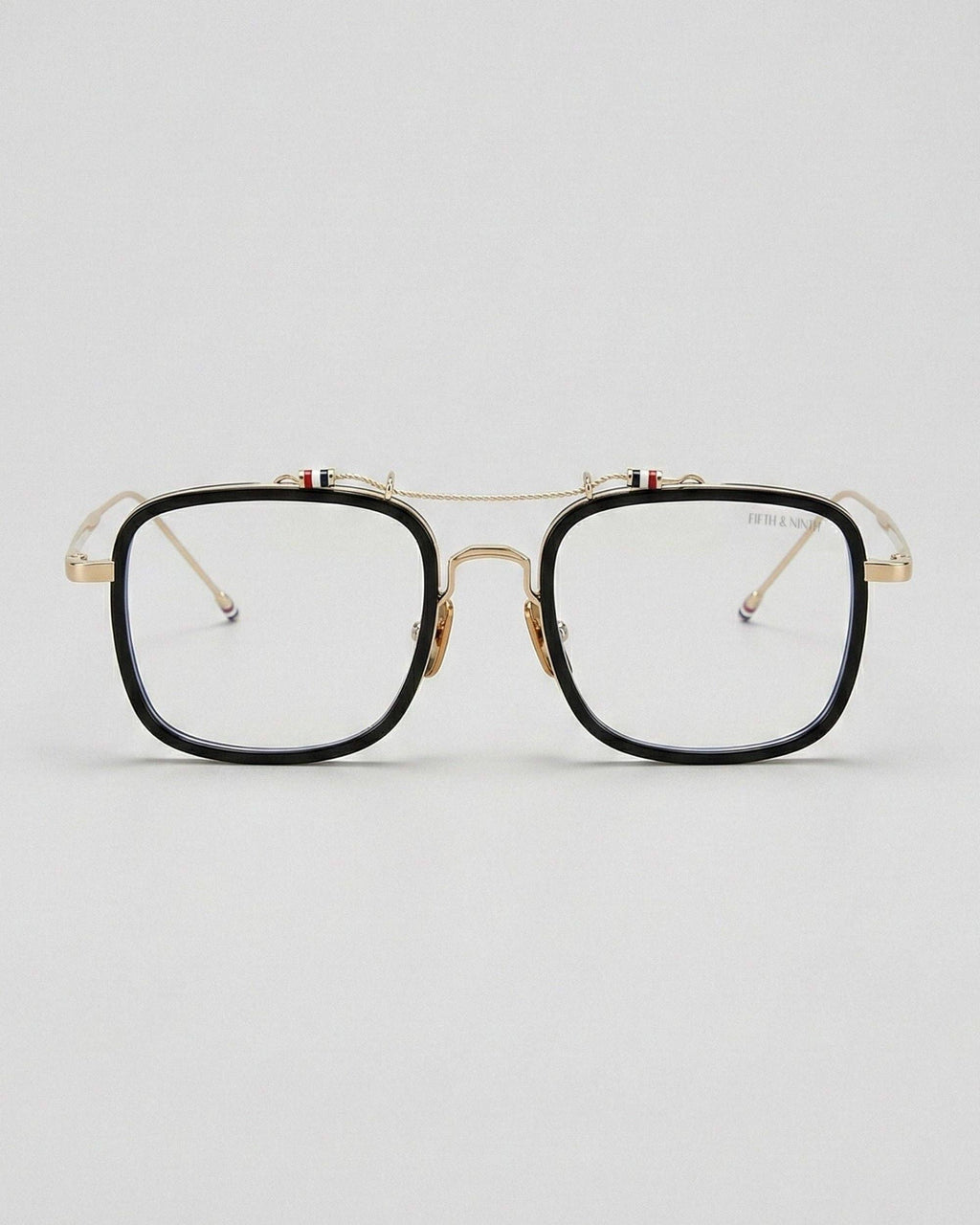 Mira Blue Light Glasses: Black/Gold