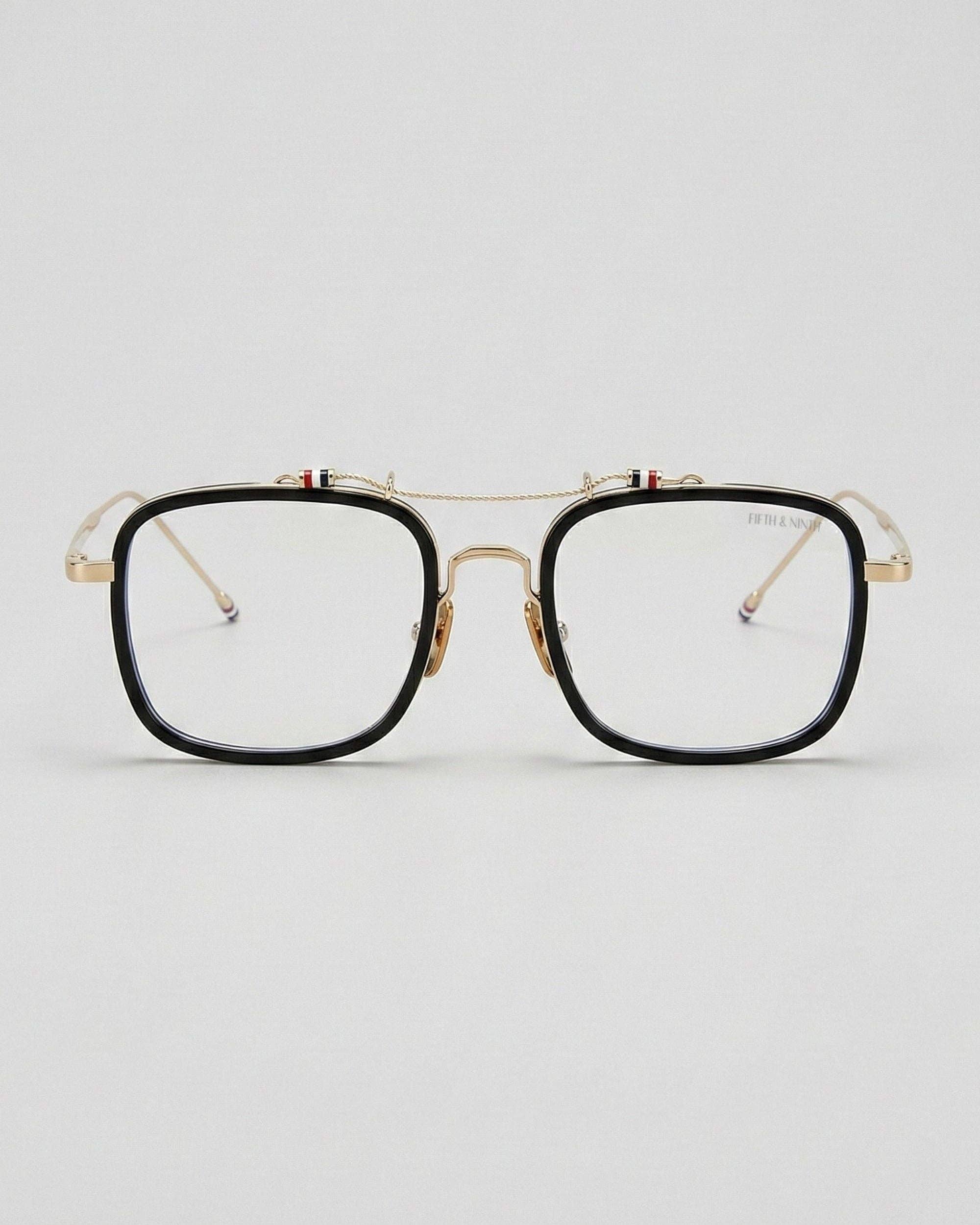 Mira Blue Light Glasses: Black/Gold