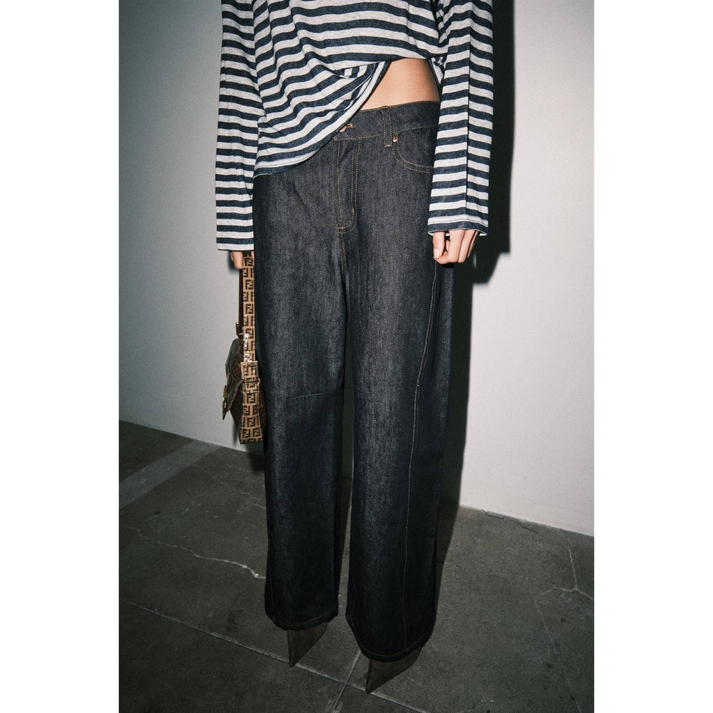 Brynn Sculpted Wide Leg Indigo Jeans