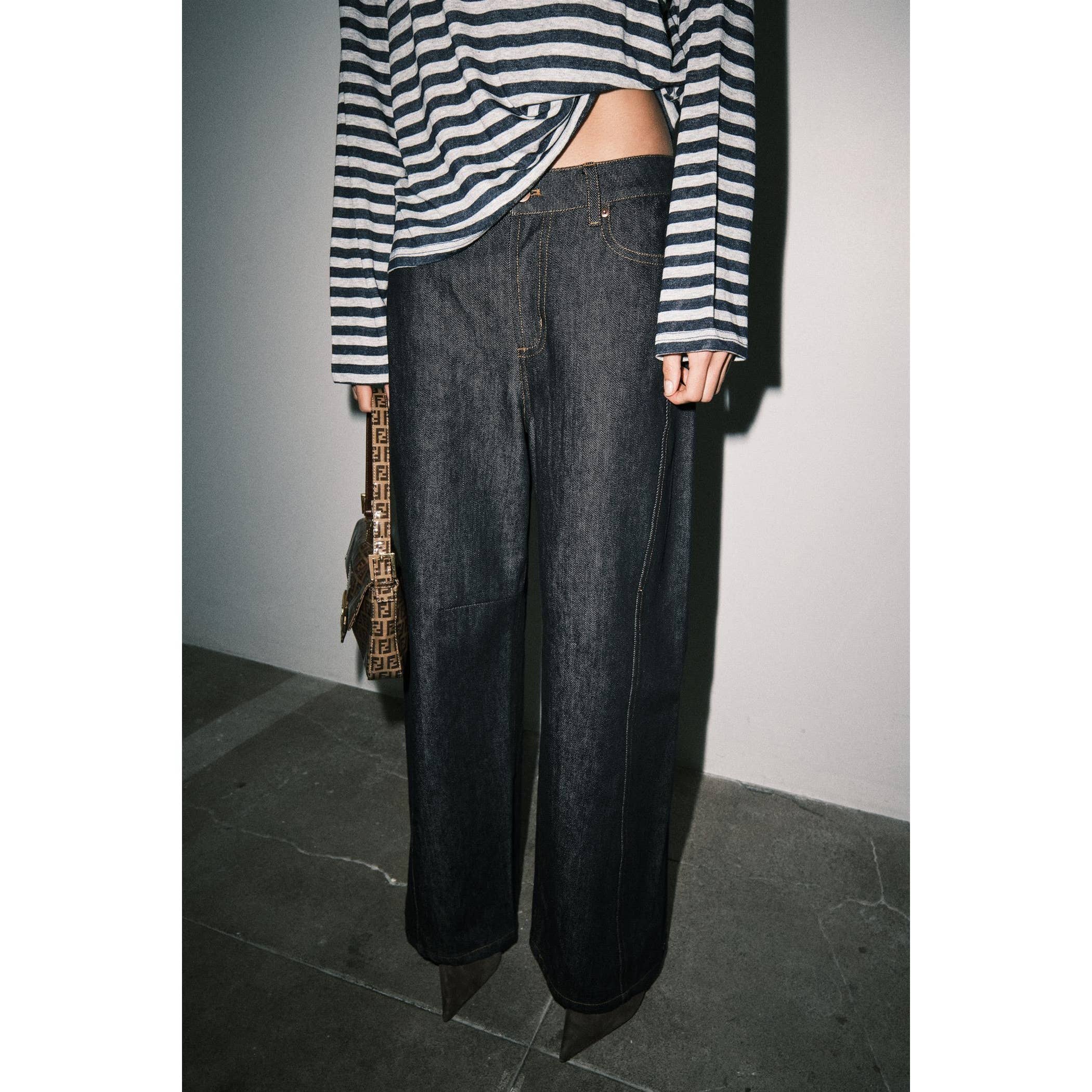 Brynn Sculpted Wide Leg Indigo Jeans