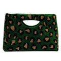 Emerald Leopard Clutch