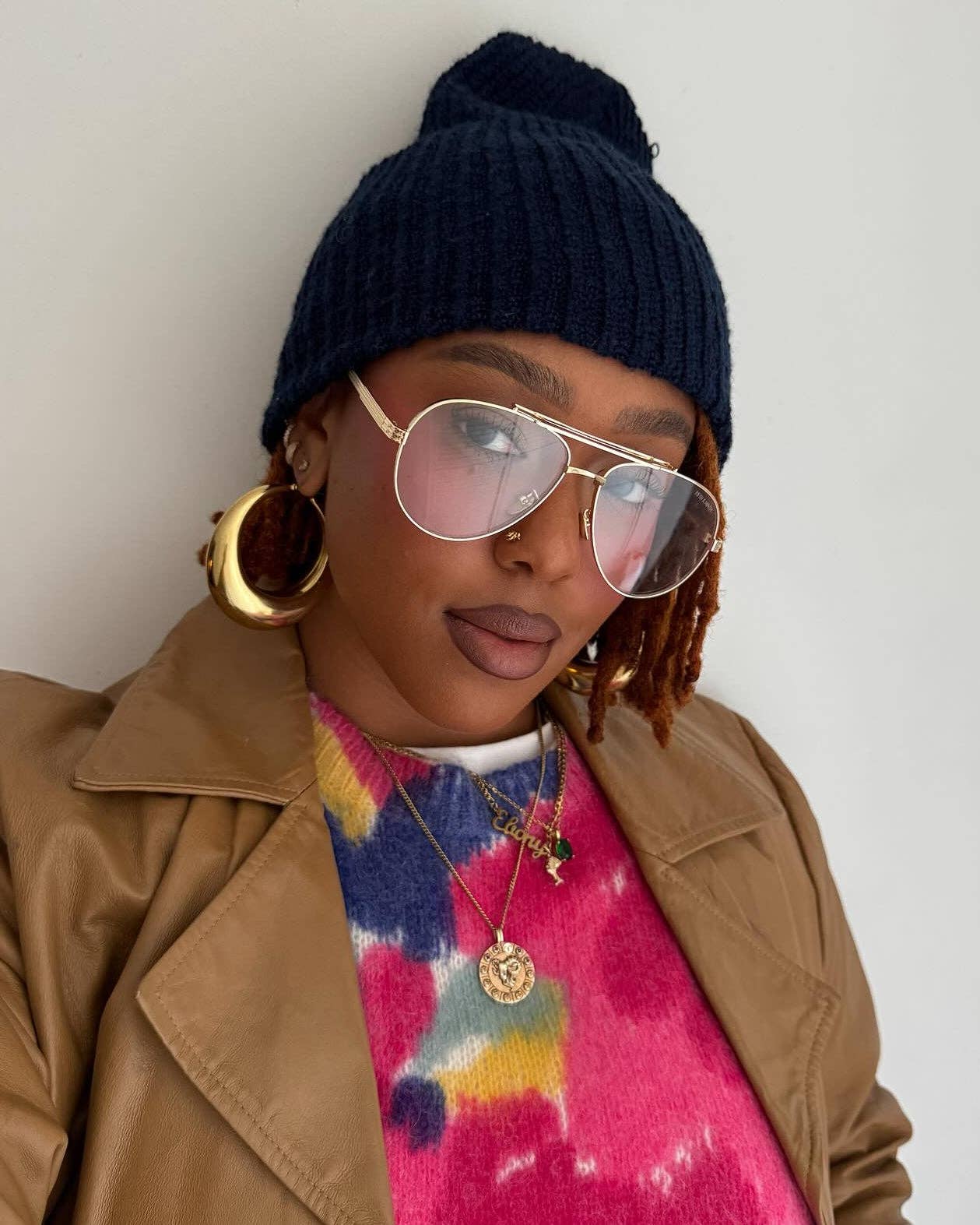 Spencer Blue Light Glasses: Gold Sunglasses
