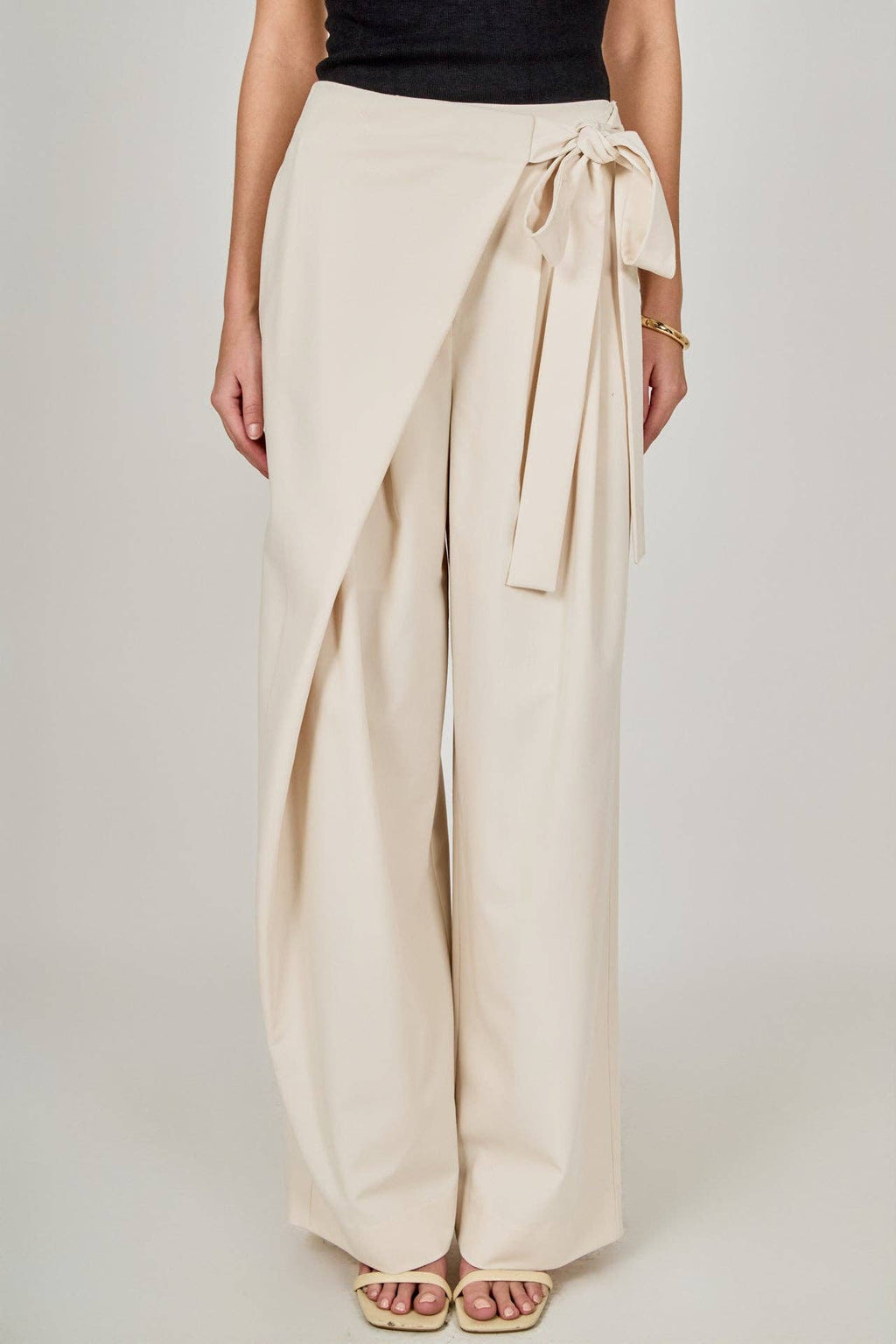 Wrap Tie Ivory Trousers