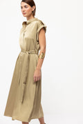 Button Down Satin Dress