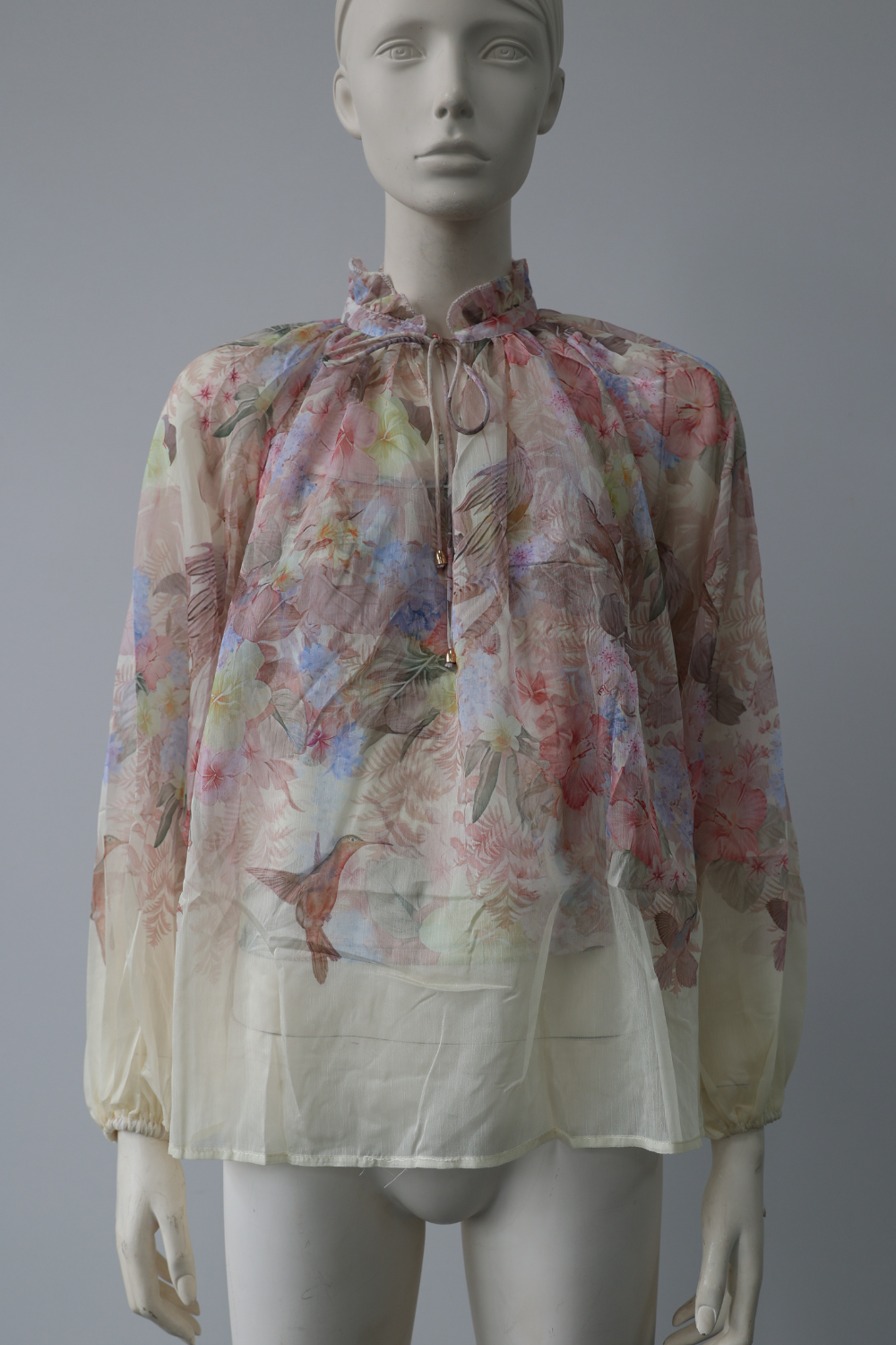 Tropical Floral Blouse and Shorts Set