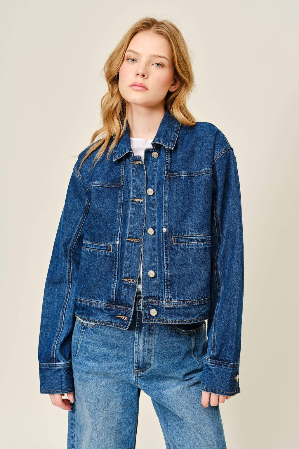 Removable Cape Denim Jacket