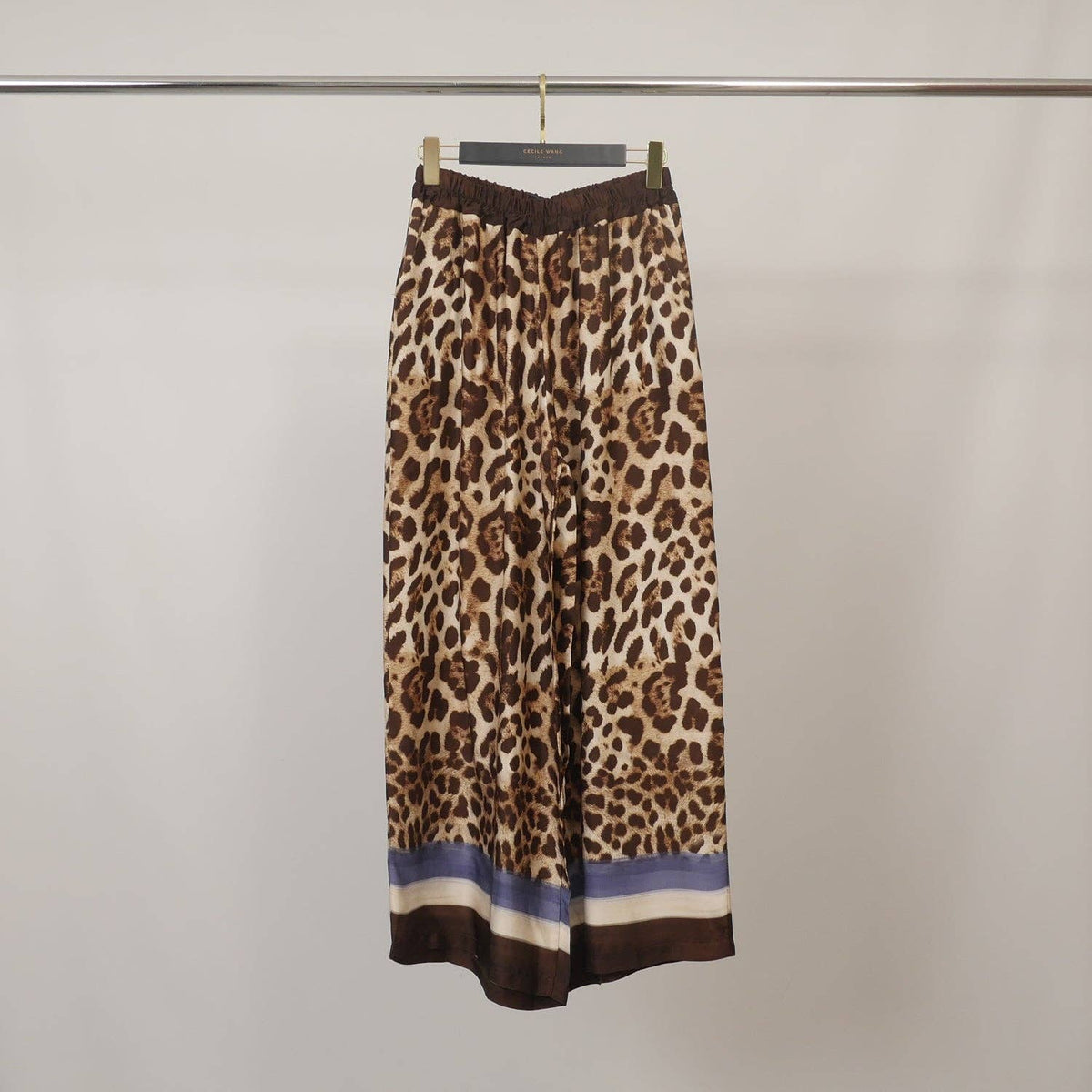 Fluid Satin Leopard Pants