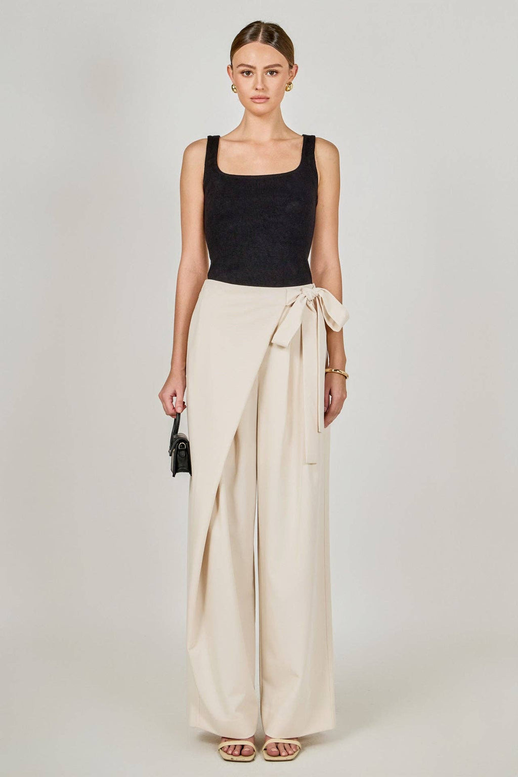 Wrap Tie Ivory Trousers