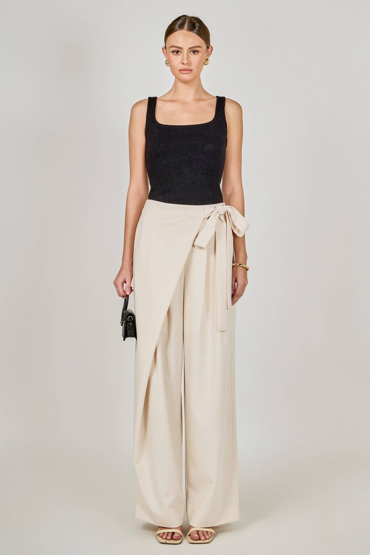 Wrap Tie Ivory Trousers