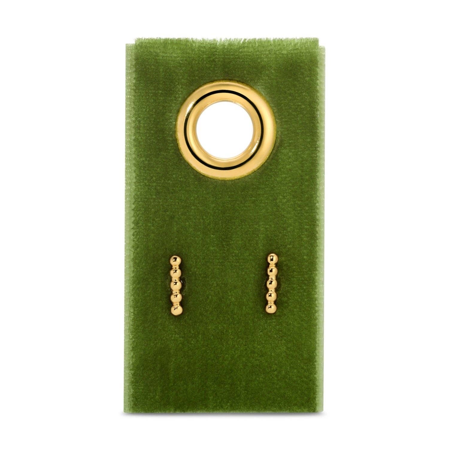 Dot Bar Stud On Velvet Tag: Gold