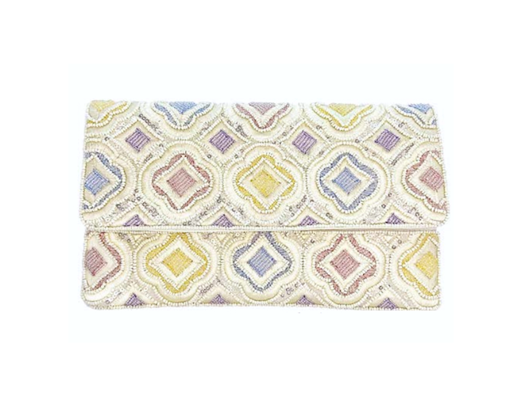 Pastel Beaded Clutch Crossbody Bag, Beaded Bag