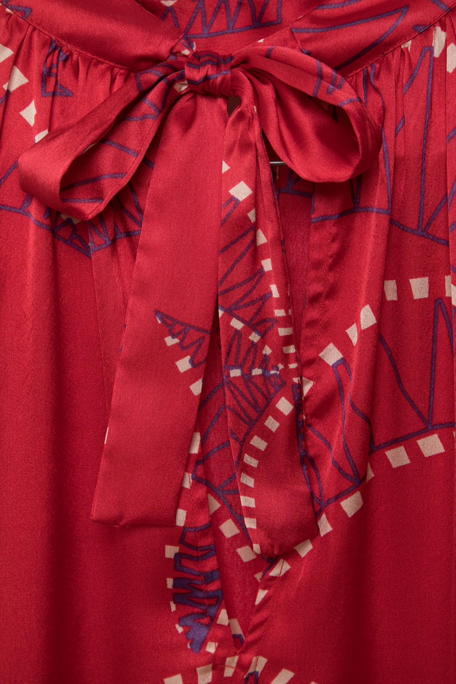 Printed Satin Dress