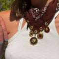 The Protector Brown Bandana Necklace